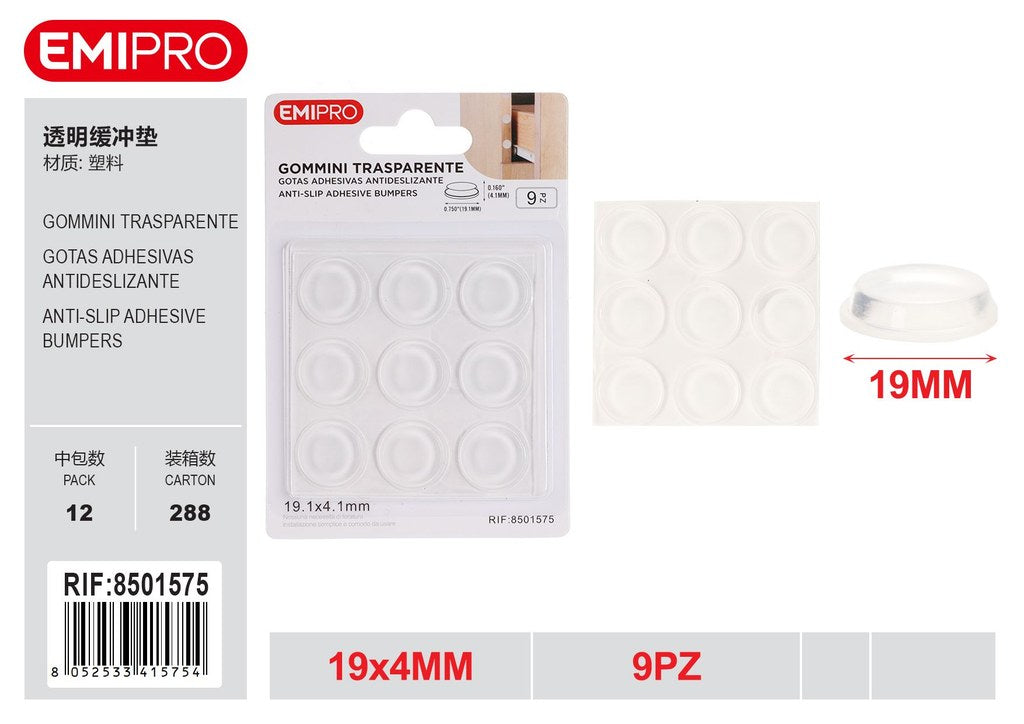 Gommini Trasparente 19*4mm 9Pz