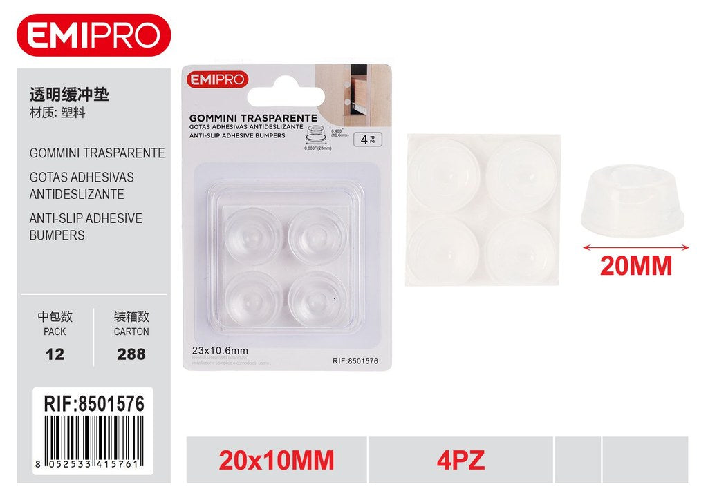 Gommini Trasparente 20*10mm 4Pz