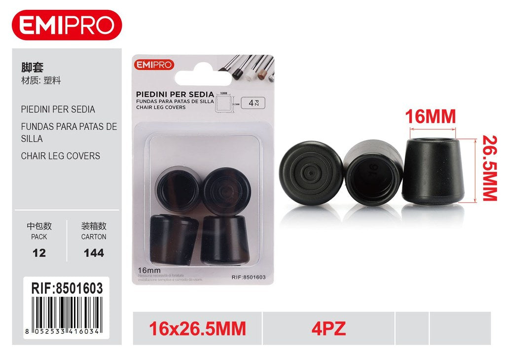 Piedini Per Sedia 16mm 4Pz