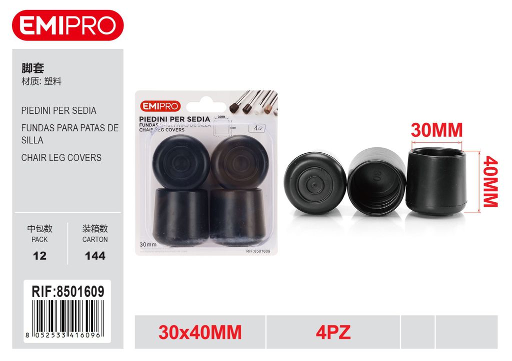 Piedini Per Sedia 30mm 4Pz