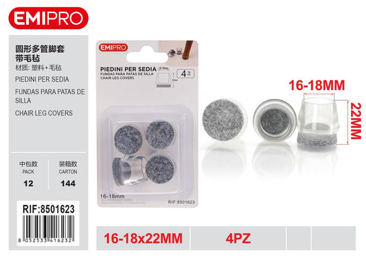 Piedini per sedia 16-18mm 4Pz