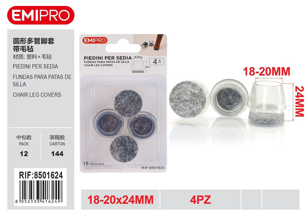 Piedini Per Sedia 18-20mm 4Pz