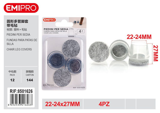 Piedini per sedia 22-24mm 4Pz