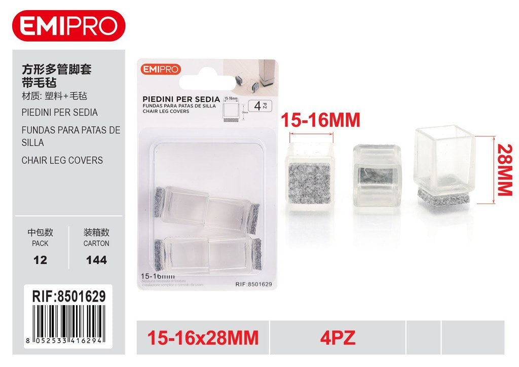 Piedini Per Sedia 15-16mm 4Pz