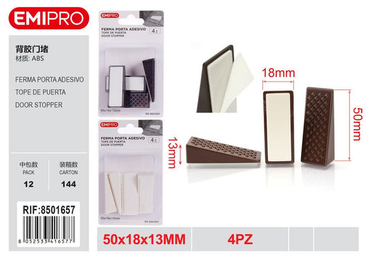 Ferma Porta Adesivo 50*18*13mm 4Pz