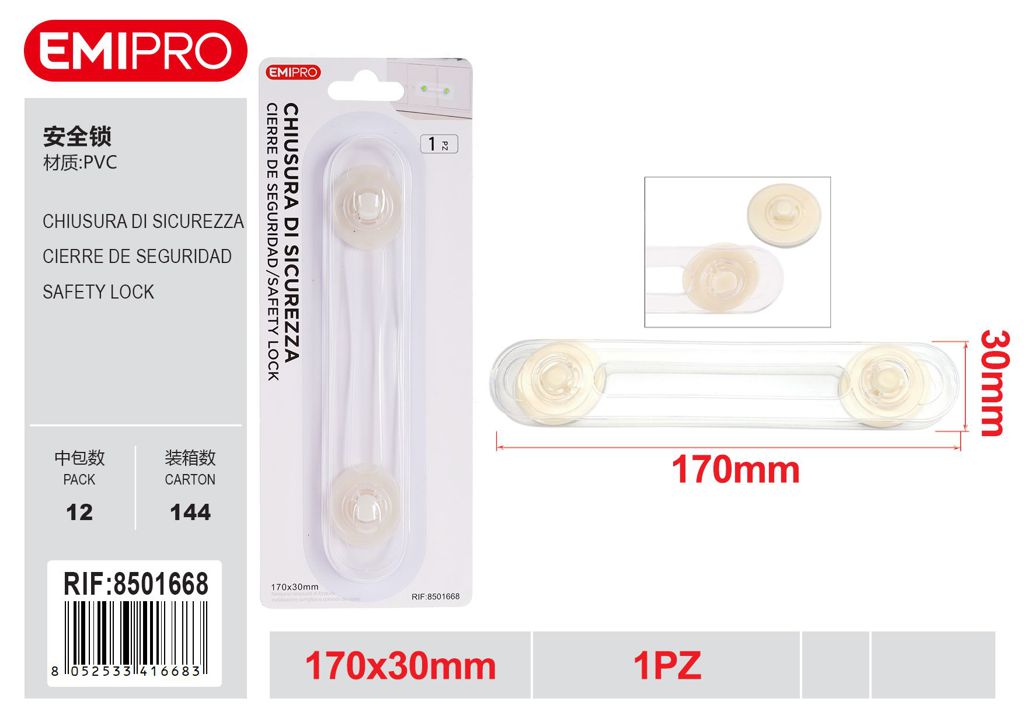 Chiusura Di Sicurezza 170*30mm 1Pz