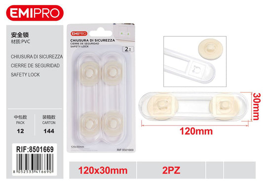 Chiusura Di Sicurezza 120*30mm 2Pz