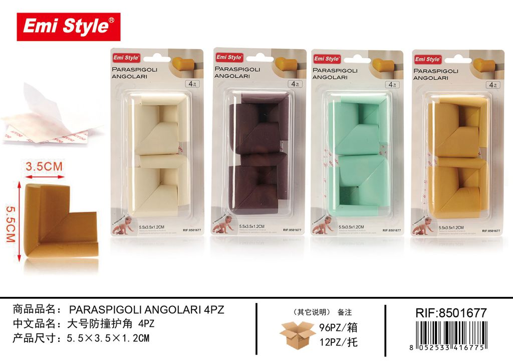 Paraspigoli Angolari 5.5*3.5*1.2cm 4Pz