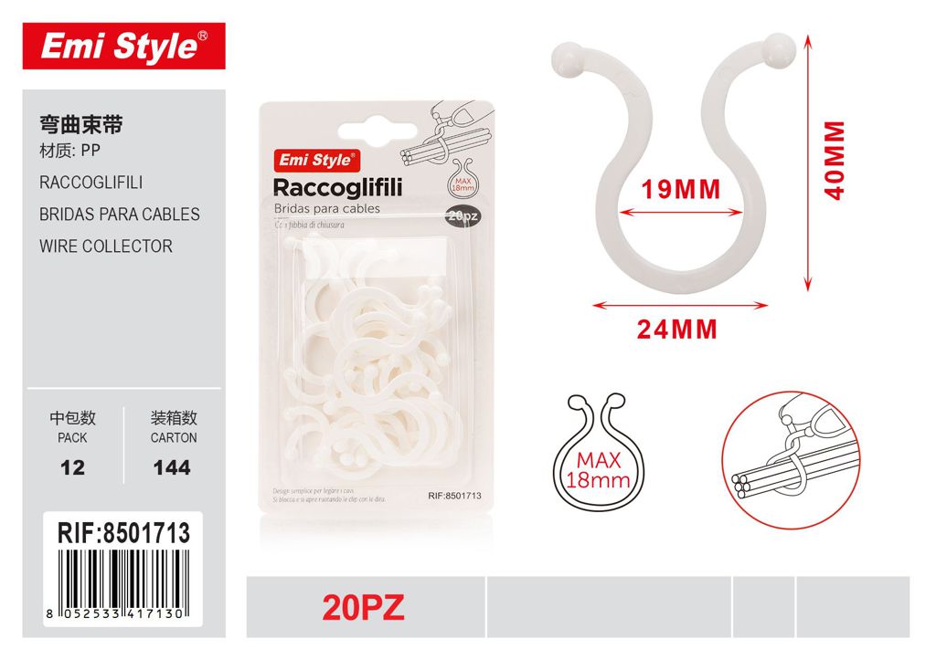 Raccoglifili 24*40*19mm 20Pz