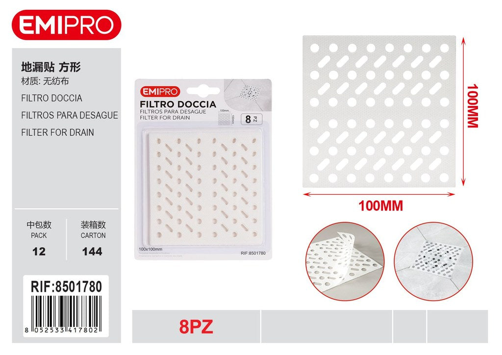 Filtro Doccia 100*100mm 8Pz