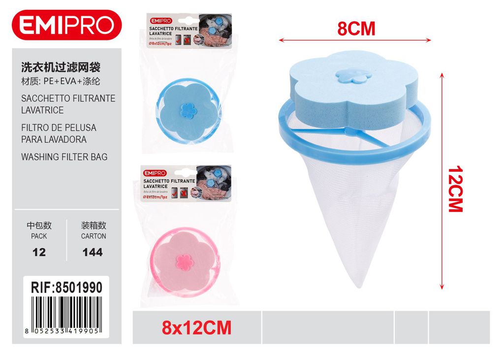 Sacchetto Filtrante Lavatrice 1Pz 8*12cm
