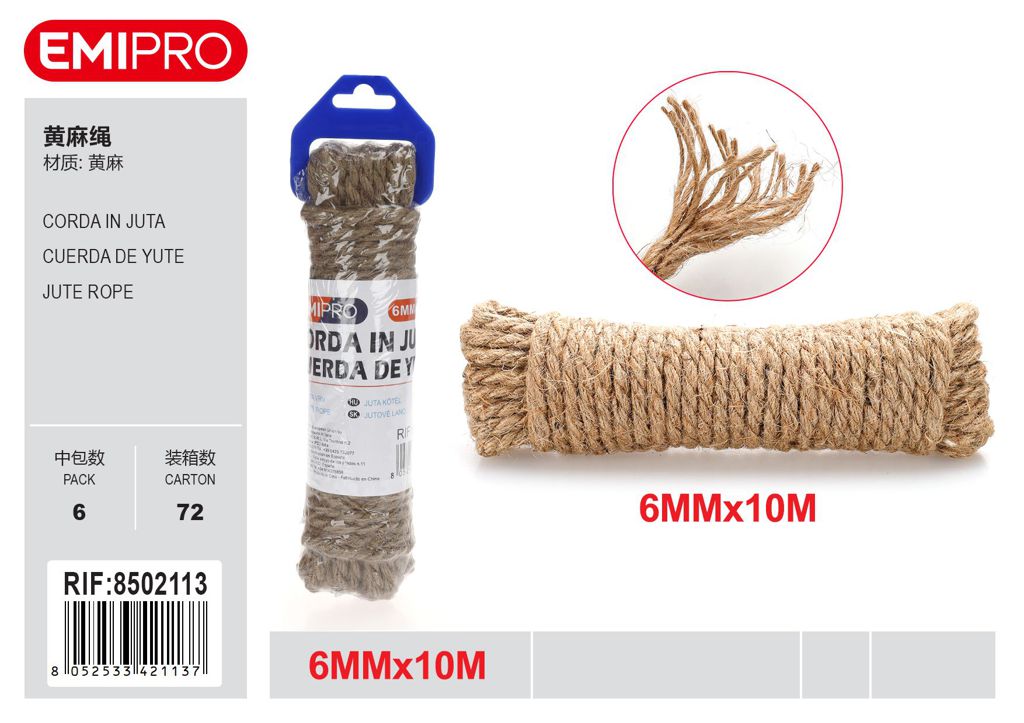 Corda In Juta 6mm*10M