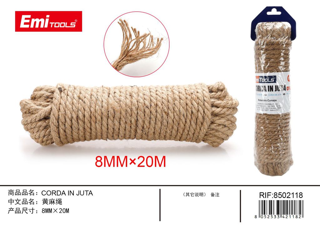 Corda In Juta 8mm*20M