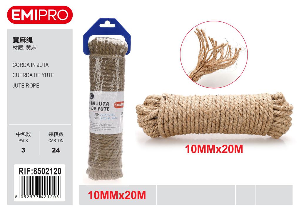 Corda In Juta 10mm*20M