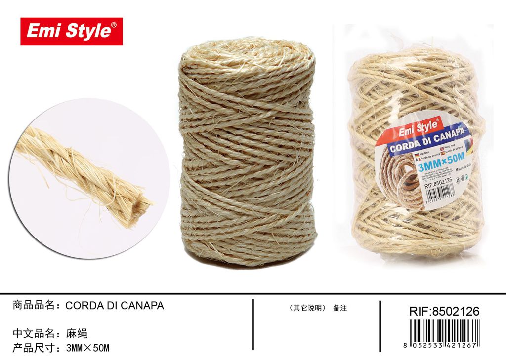Corda Di Canapa 3mm*50M 6418203