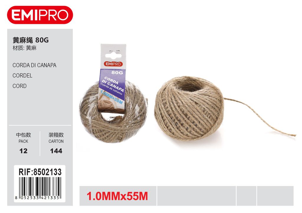 Corda Di Canapa 80G 1mm*55M