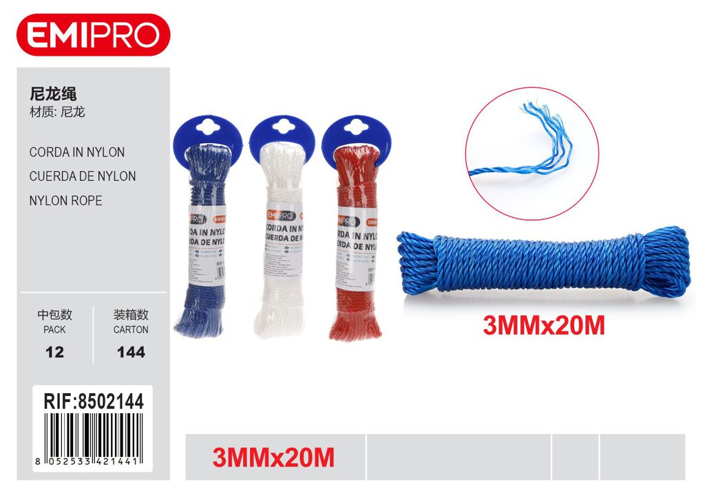 Corda In Nylon 3mm*20M