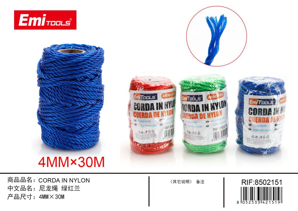 Corda In Nylon 4mm*30M