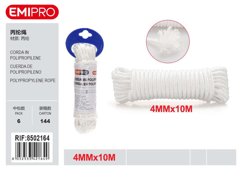 Corda In Polipropilene 4mm*10M