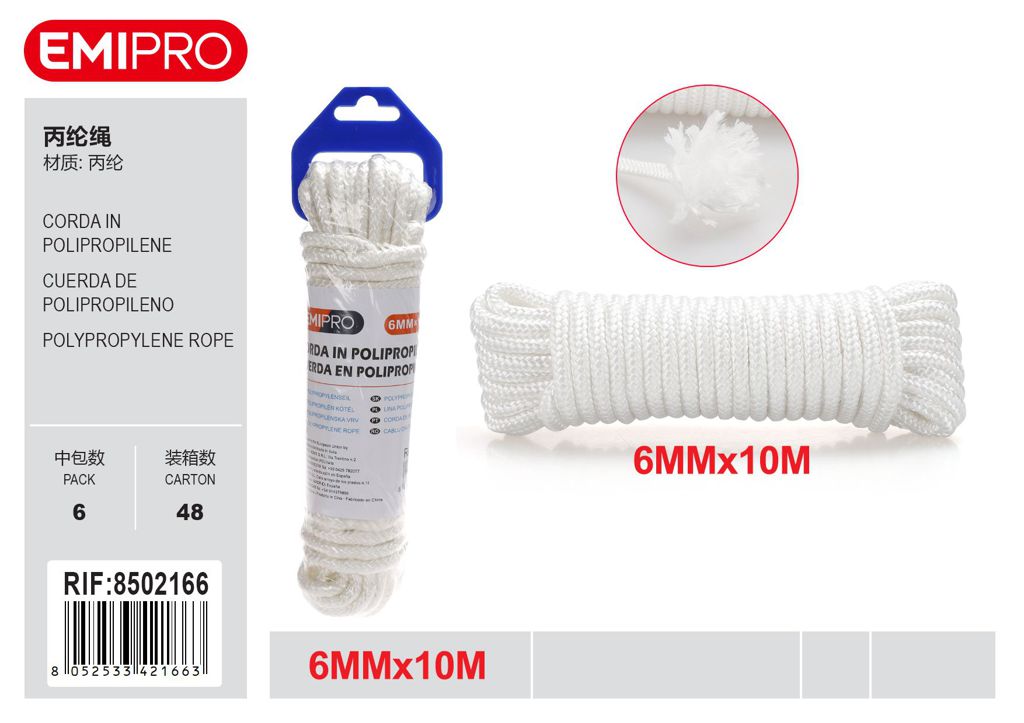 Corda In Polipropilene 6mm*10M