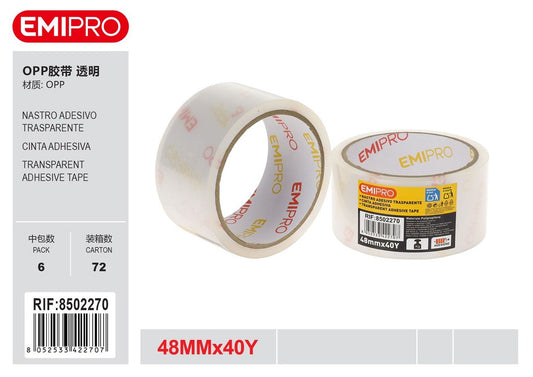 Nastro Adesivo Trasparente 48mm*40Y