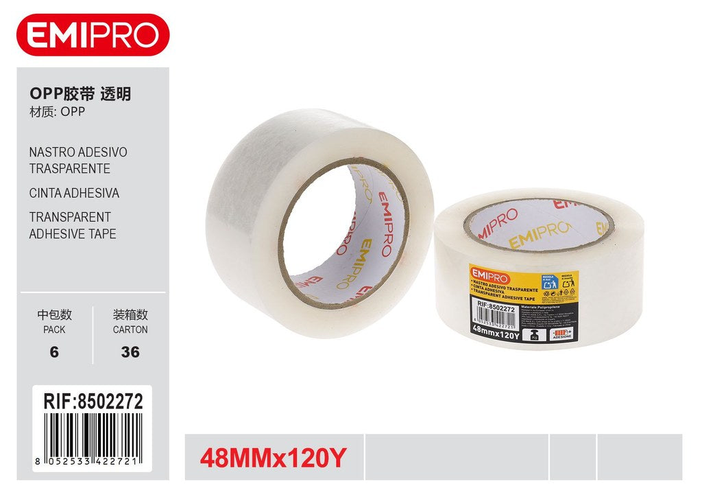 Nastro Adesivo Trasparente 48mm*120Y