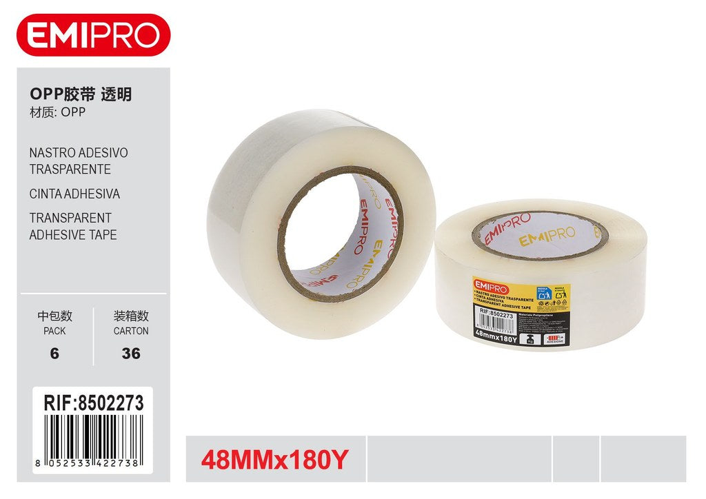Nastro Adesivo Trasparente 48mm*180Y