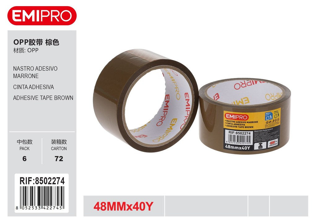 Nastro Adesivo Marrone 48mm*40Y