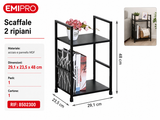 Scaffale 2 Ripiani 29.1*23.5*48cm