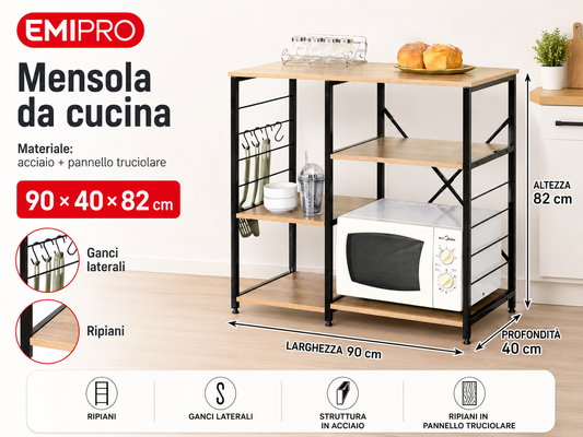 Mensola da Cucina 90*40*82cm