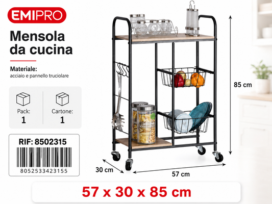 Mensola da Cucina 57*30*85cm