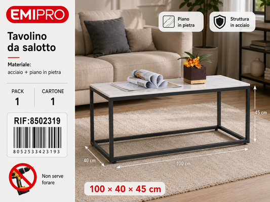 Tavolino da Salotto 100*40*45cm