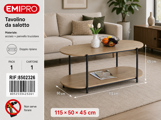 Tavolino da Salotto 115*50*45cm