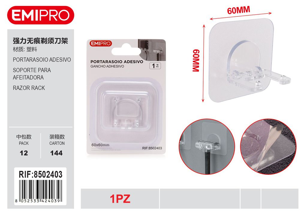 Portarasoio Adesivo 6*6cm
