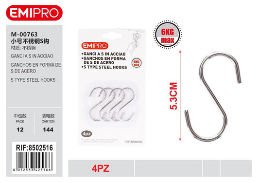 Ganci A S In Acciao 4Pz