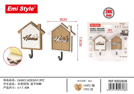 Ganci Adesivi 2Pz 6*7.8cm