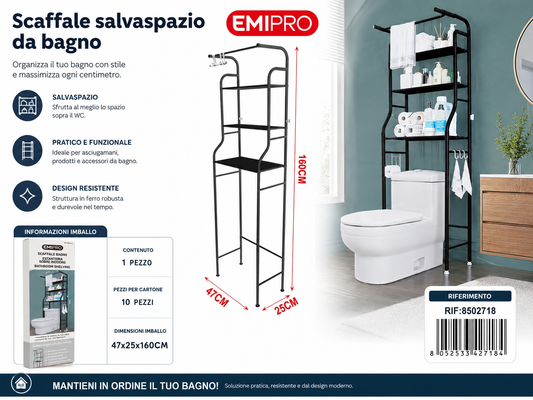 Scaffale Bagno 47*25*160cm