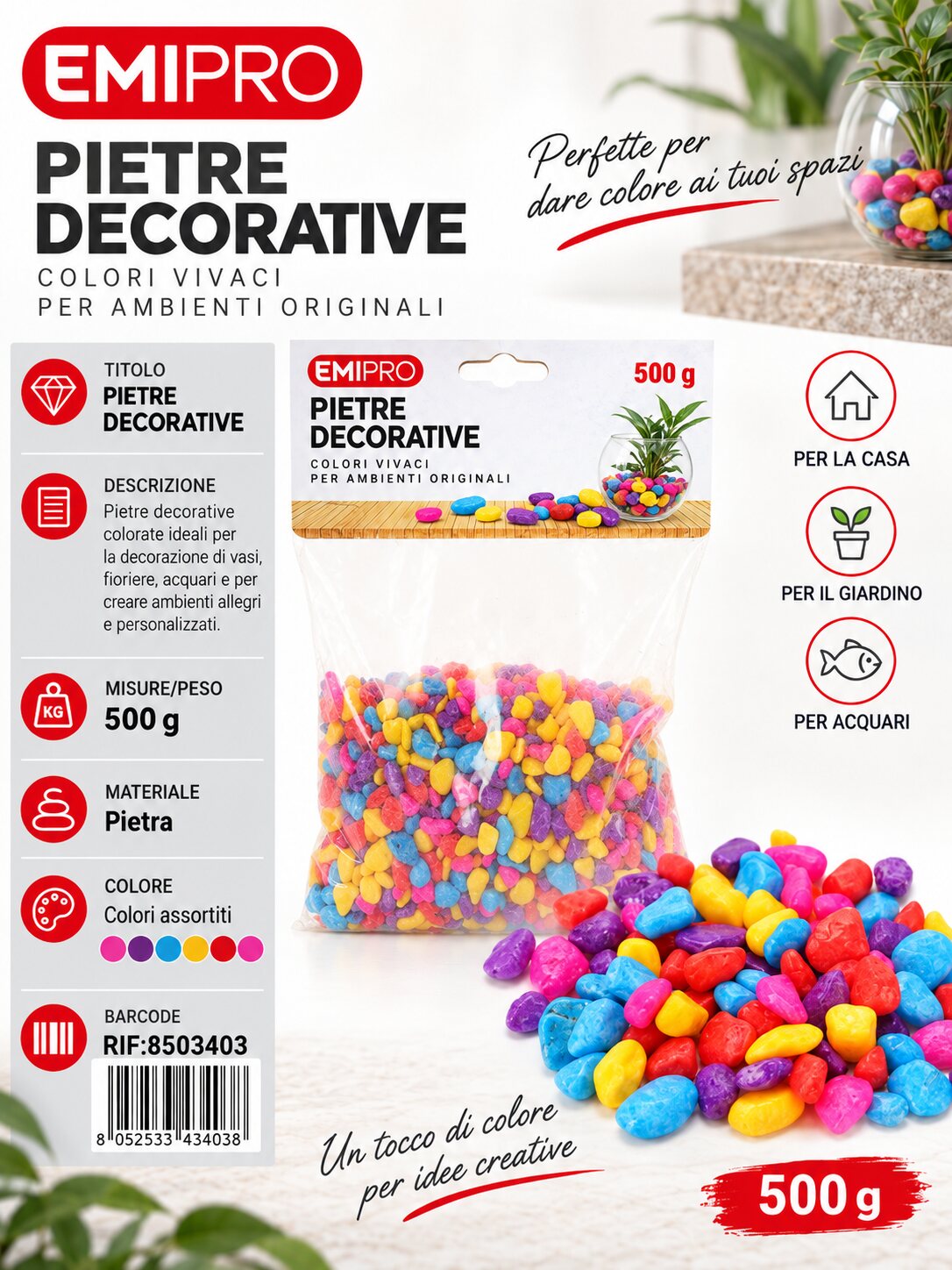 SASSI PER DECORAZIONE 300G