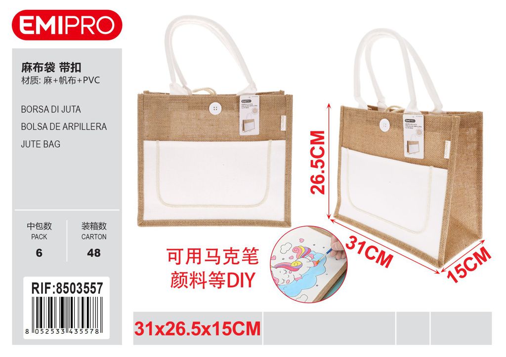 Borsa Di Juta 31*26.5*15cm