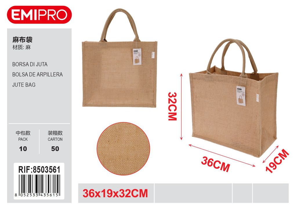 Borsa Di Juta 36*19*32cm 36*19*32cm