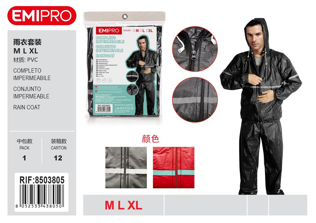 Completo Impermeabile M L Xl