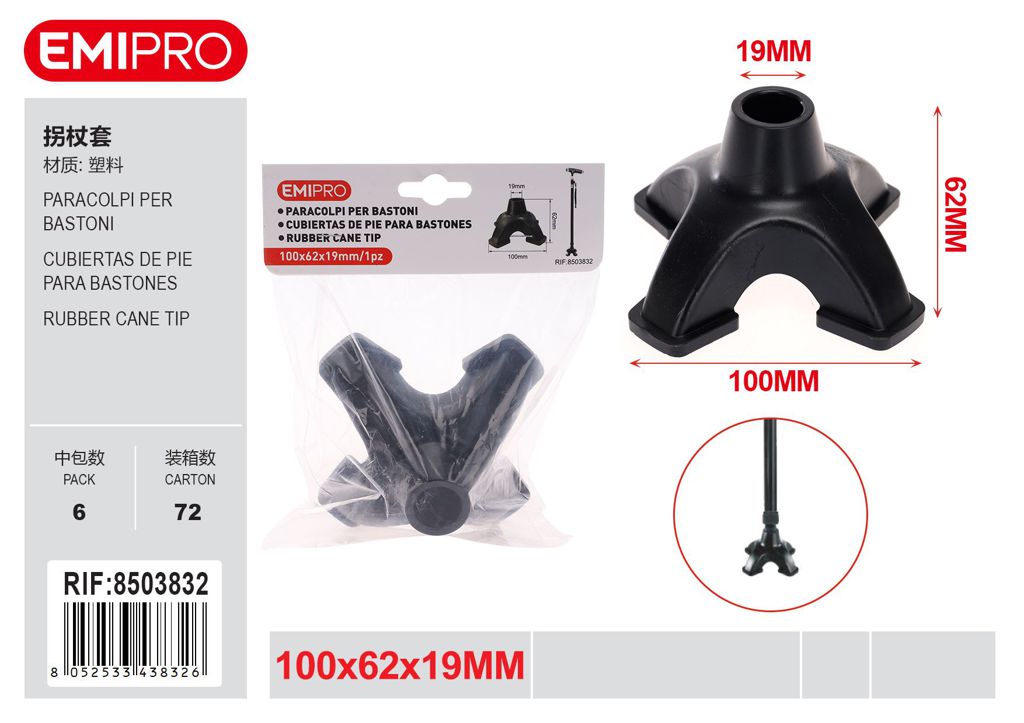 Paracolpi Per Bastoni 1Pz 100*62*19mm