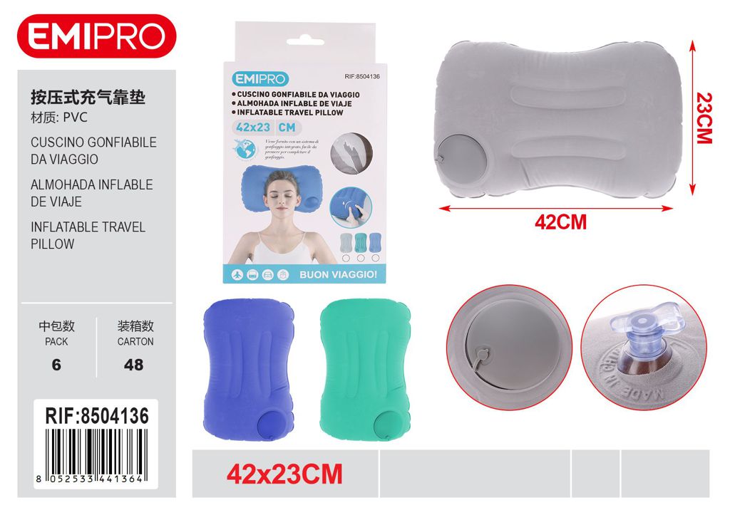 Cuscino Gonfiabile Da viaggio 42*23cm