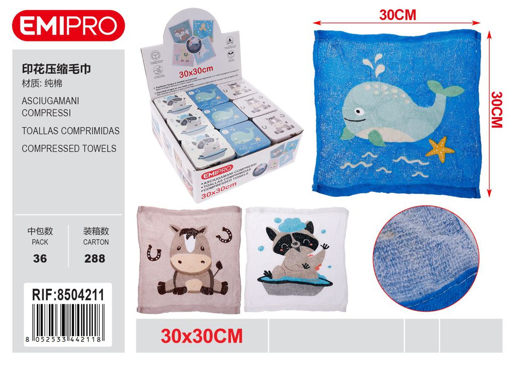 Asciugamani Compressi 30*30cm