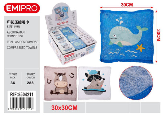 Asciugamani Compressi 30*30cm
