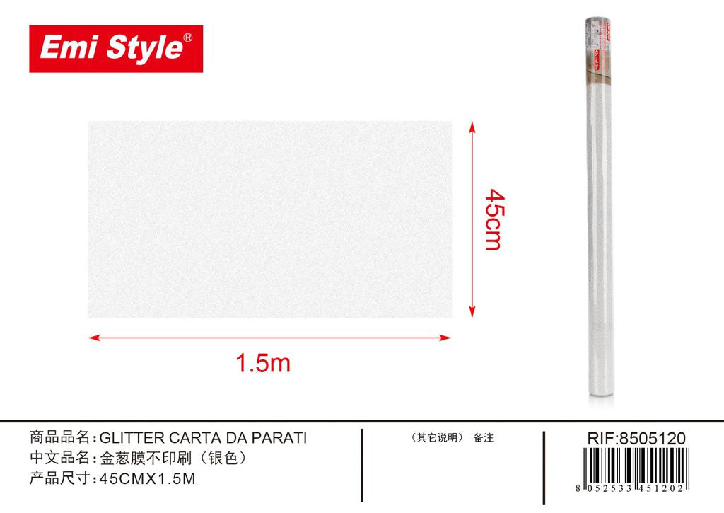 Glitter Carta Da Parati 45cm*0.12mm*1.5M