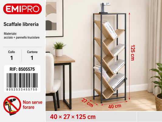 Scaffale Libreria 40*27*125cm
