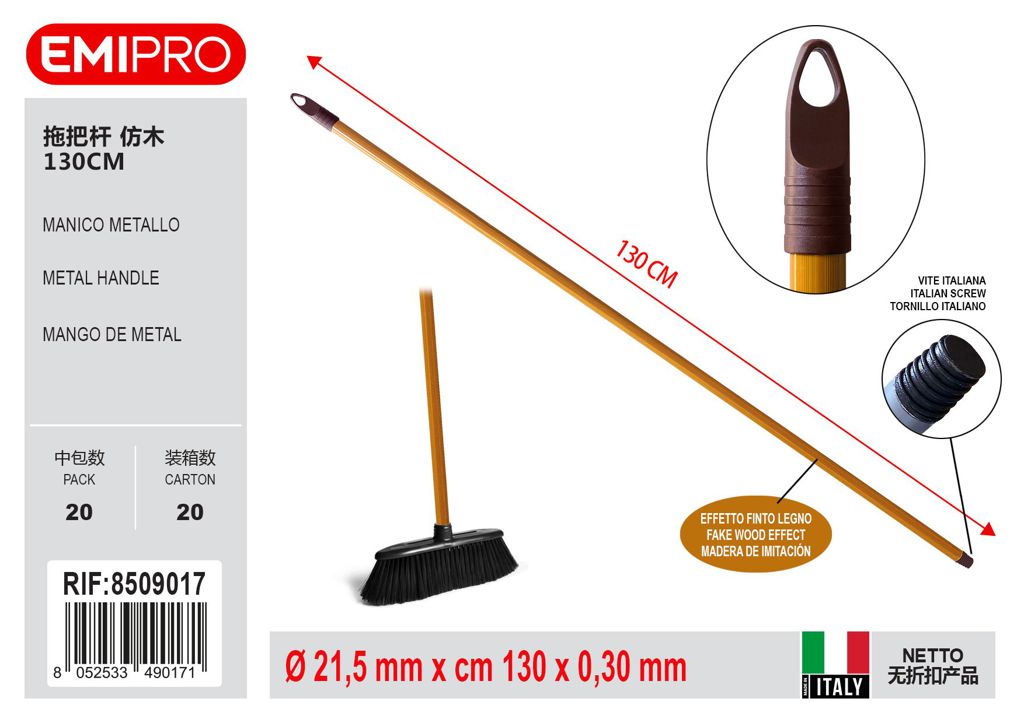 Manico Metallo 130cm Diam. 21.5 mm