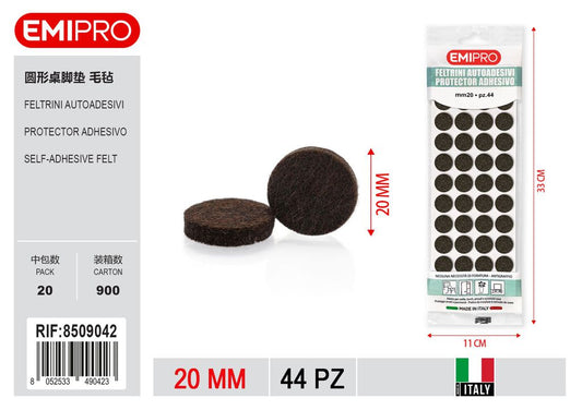 Feltrini Autoadesivi Blister Maxi Ass 20mm 44Pz