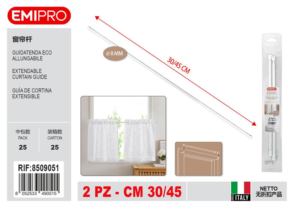 Guidatenda Eco Allungabile Conf. Pz. 2 cm.30/45